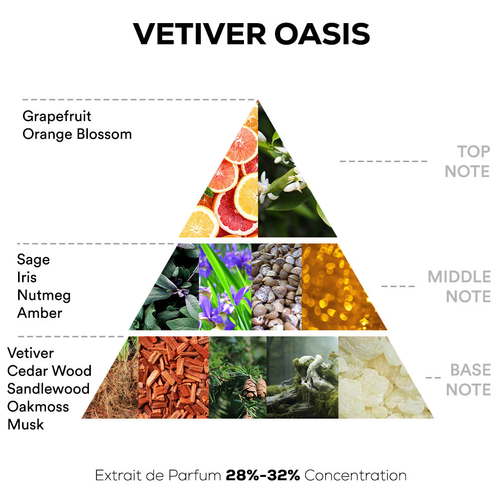 Vetiver Oasis Perfume - 50ml | 100ml Extrait De Parfum
