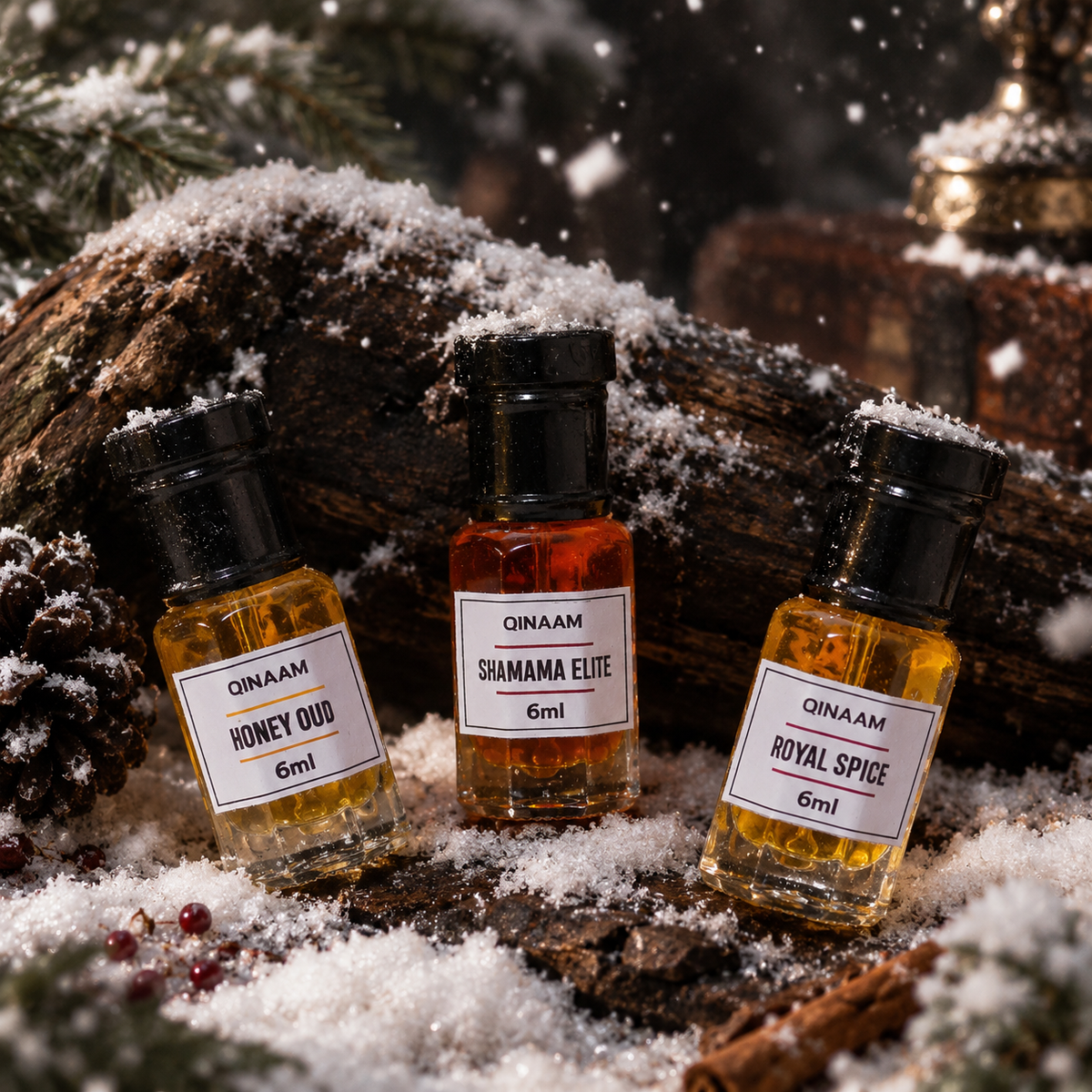 Winter Attars Combo Set - Pack of 3 | Honey Oud | Shamama Elite | Royal Spice