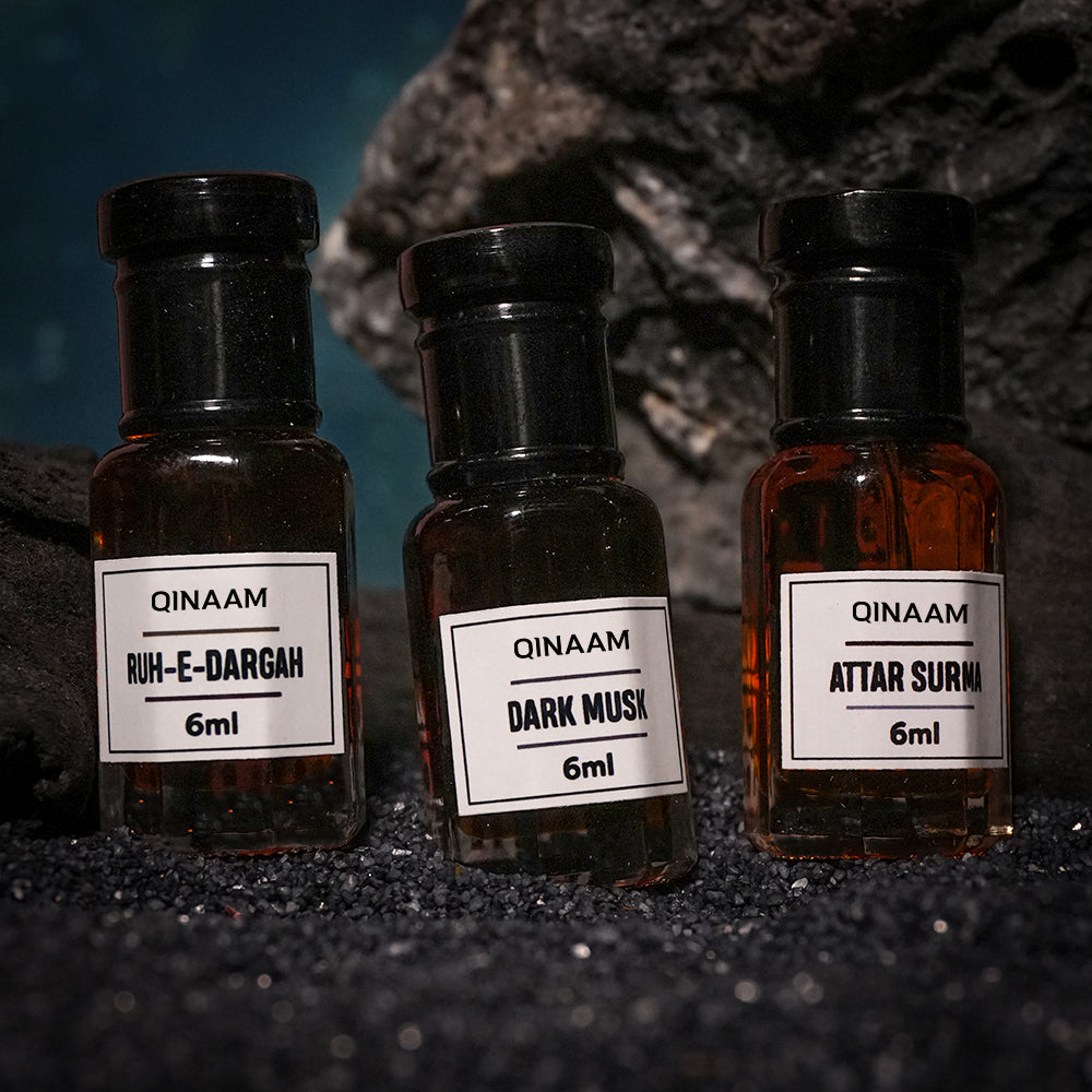 Dark Attars Combo Set - Pack of 3 | Attar Surma | Dark Musk | Ruh - e - Dargah