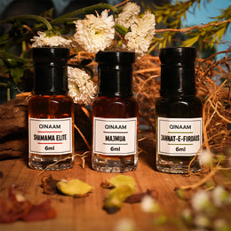 Traditional Indian Attars Combo Set - Pack of 3 | Shamama Elite | Majmua | Jannat - e - firdaus