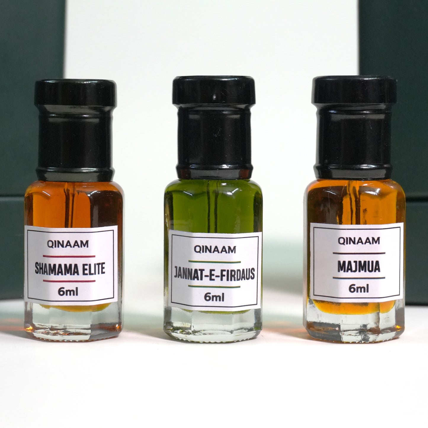 Traditional Indian Attars Combo Set - Pack of 3 | Shamama Elite | Majmua | Jannat - e - firdaus