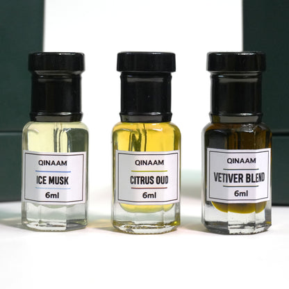 Summer Combo Set - Pack of 3 | Vetiver Blend | Citrus Oud | Ice Musk