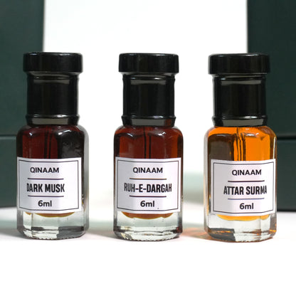 Dark Attars Combo Set - Pack of 3 | Attar Surma | Dark Musk | Ruh - e - Dargah