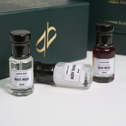 Musk Attars Combo Set - Pack of 3 | Musk Tahara | White Musk | Dark Musk
