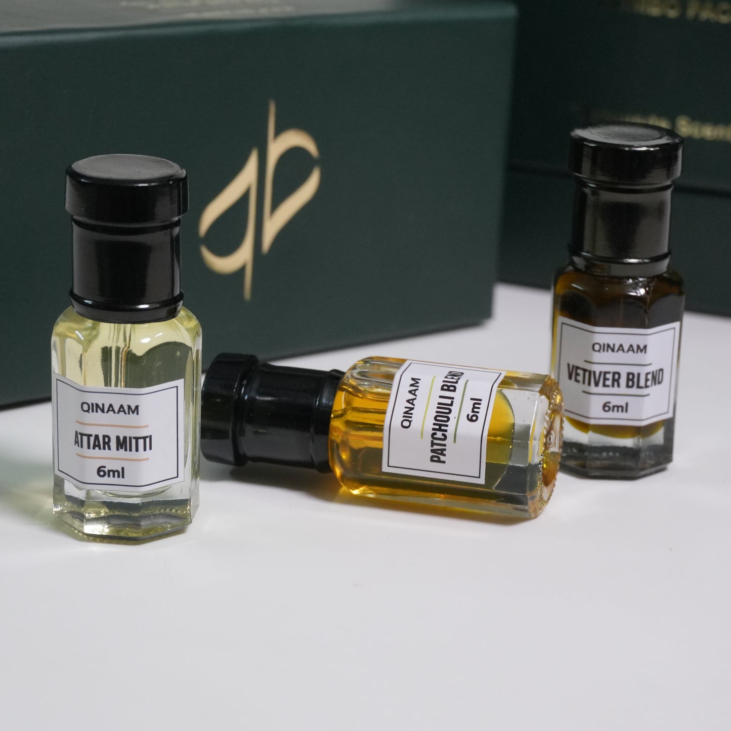 Nature Inspired Attars Combo Set - Pack of 3 | Vetiver Blend | Attar Mitti | Patchouli Blend