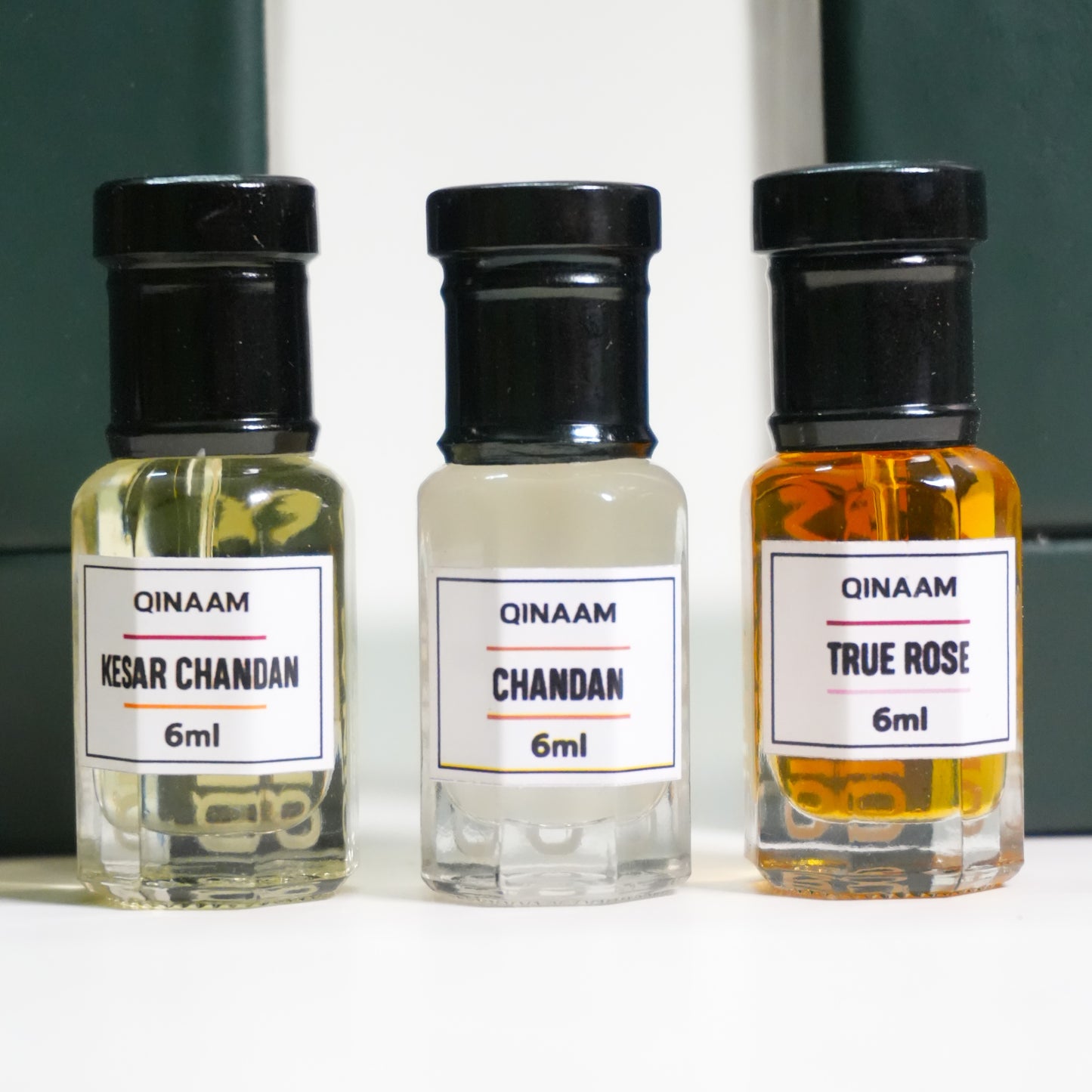 Classic Chandan Attars Combo Set - Pack of 3 | Chandan | True Rose | Kesar Chandan