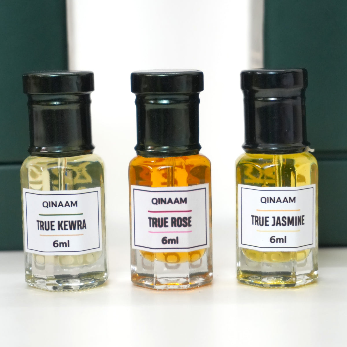 Floral Attars Combo Set - Pack of 3 | True Jasmine | True Rose | True Kewra