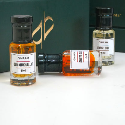 Oud Attars Combo Set - Pack of 3 | Sweet oud | Fresh Oud | Oud Mukhallat